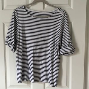 Excellent Condition. Black & White Stripes. Christopher & Banks Size XL